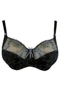 Imogen Rose Embroidered Bra - Black/Platinum -Sultry Curve 229594 20230530111900
