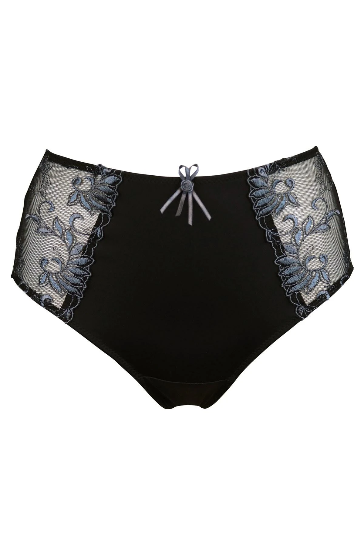 Imogen Rose Embroidered Brief - Black/Platinum 6 Imogen Rose Embroidered Brief - Black/Platinum - Image 4