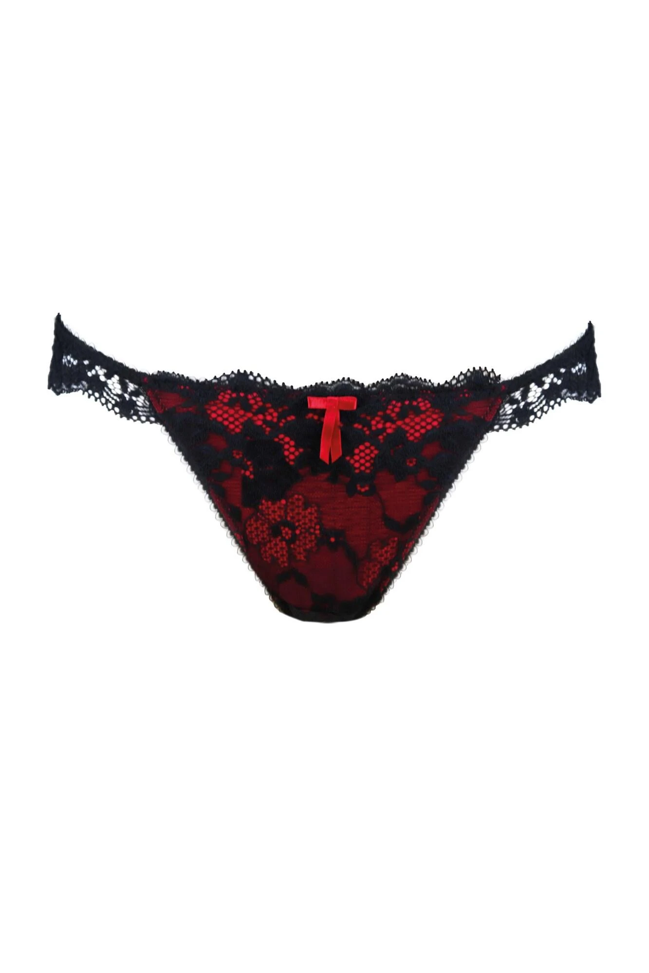 Amour Brazilian Brief - Black/Scarlet 6 Amour Brazilian Brief - Black/Scarlet - Image 4
