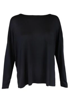 Sofa Love Cross Strapped Long Sleeve Top - Black -Sultry Curve 234221 20201126154700