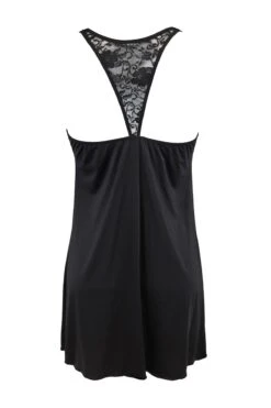 Rebel Back Lace Chemise - Black -Sultry Curve 234495 20230831124800