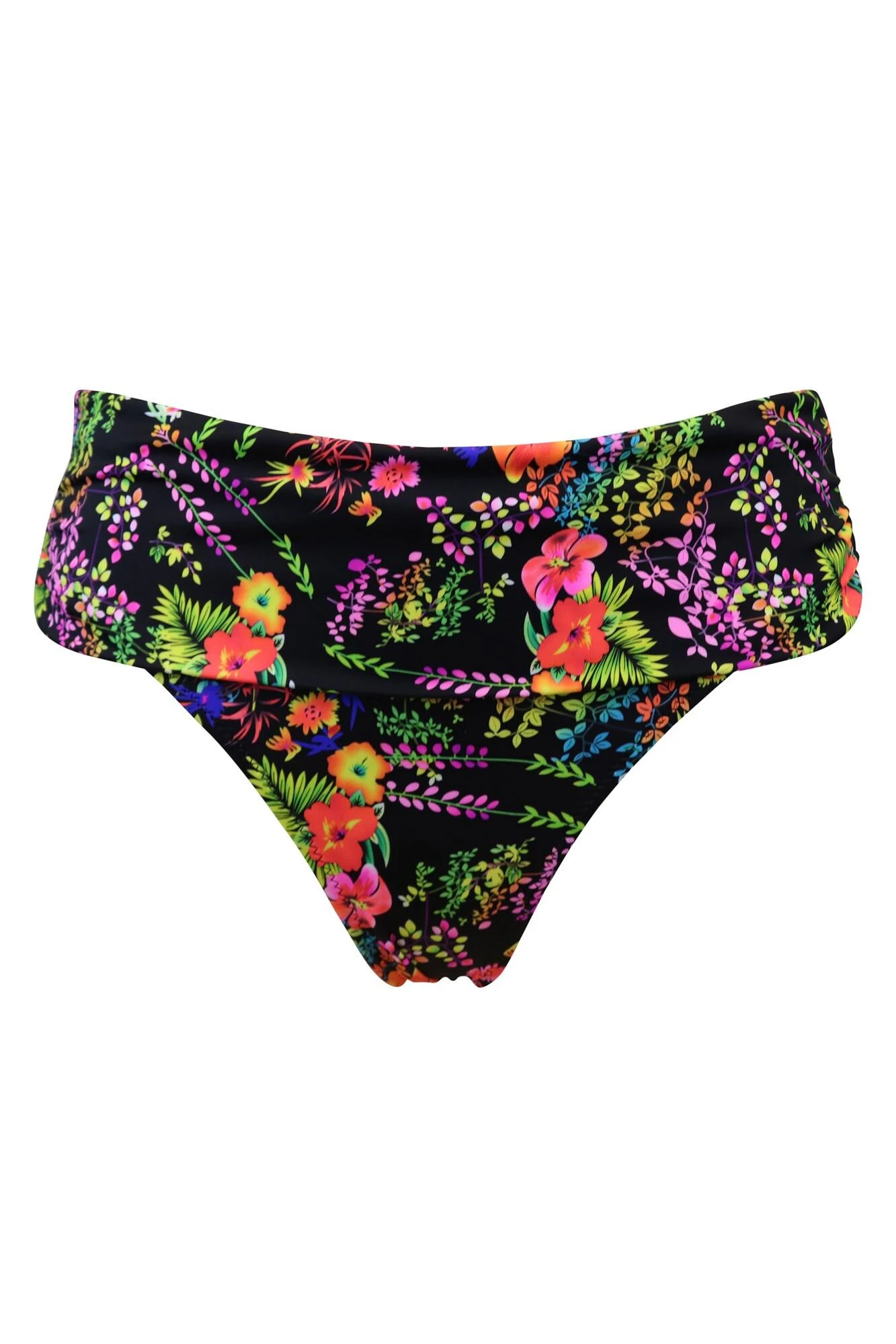 Hot Spots Fold Over Brief - Black Floral 6 Hot Spots Fold Over Brief - Black Floral - Image 4