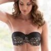 Superfit Lace Strapless Padded Bra - Black/Cosmetic -Sultry Curve 236031 20201126154900