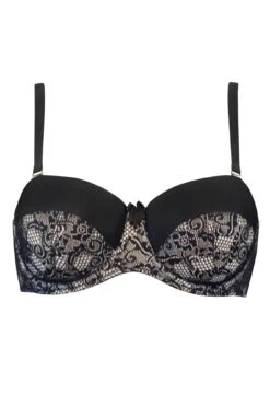 Superfit Lace Strapless Padded Bra - Black/Cosmetic -Sultry Curve 236033 20201126154900