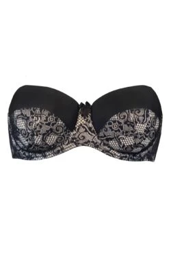 Superfit Lace Strapless Padded Bra - Black/Cosmetic -Sultry Curve 236034 20201126154900