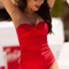 Santa Monica Strapless Control Swimsuit - Red 2 Santa Monica Strapless Control Swimsuit - Red -Sultry Curve 236217 20201126154900