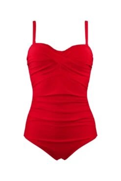 Santa Monica Strapless Control Swimsuit - Red 8 Santa Monica Strapless Control Swimsuit - Red -Sultry Curve 236219 20201126154900