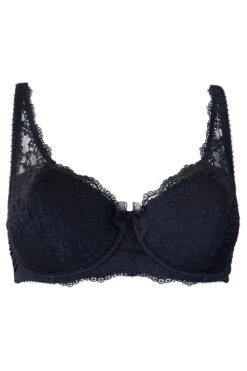 Flora Lightly Padded Underwired Bra - Black -Sultry Curve 236331 20230405163100
