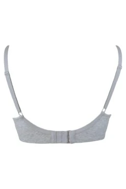 Twist Cotton Soft Non Wired Bra - Grey Marl -Sultry Curve 236789 20201126154900