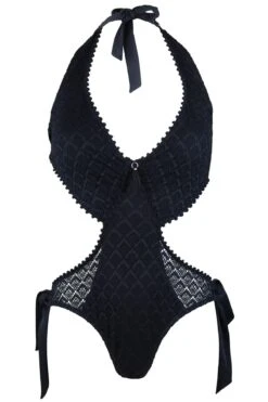 Castaway Tie Cut Out Swimsuit - Black -Sultry Curve 236866 20201126154900