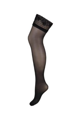 Sensation Lace Top 15 Denier Stocking - Black -Sultry Curve 237432 20230125094700