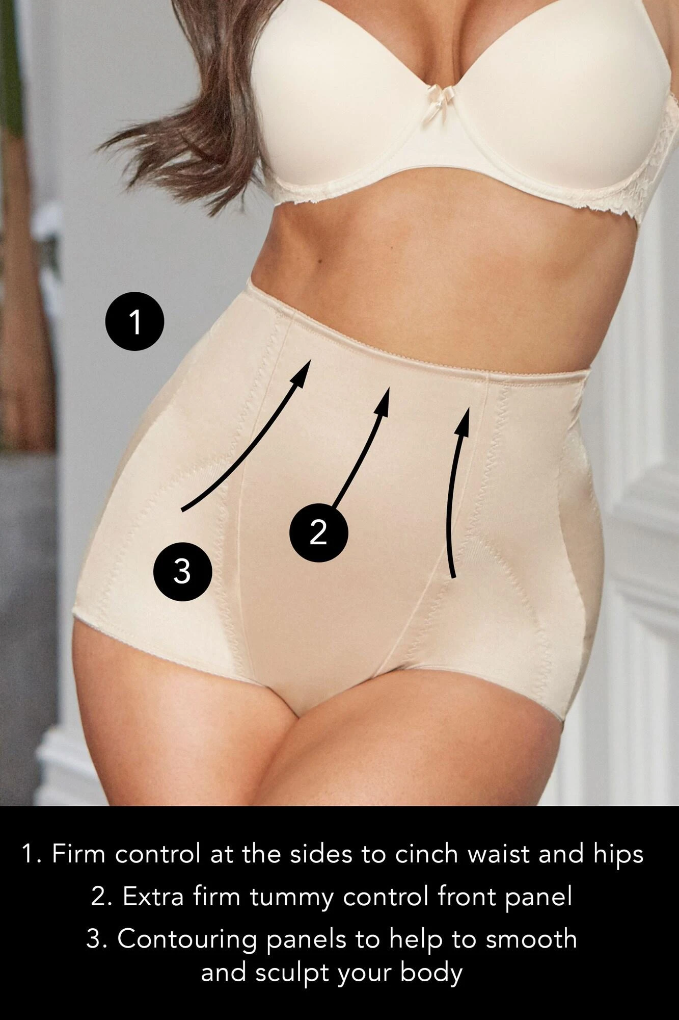 Hourglass Firm Control Brief - Caramel 7 Hourglass Firm Control Brief - Caramel - Image 5