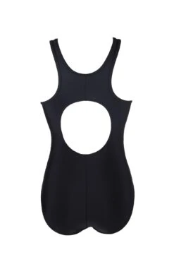 Energy Chlorine Resistant High Neck Zip Front Swim - Black -Sultry Curve 238051 20220819161300