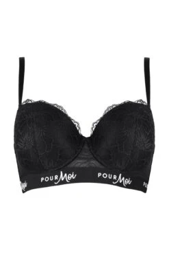 Logo Padded Underwired Bra - Black 12 Logo Padded Underwired Bra - Black -Sultry Curve 238609 20230530100000