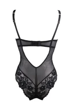 Satin Luxe And Lace Underwired Body - Black -Sultry Curve 239353 20221027101800