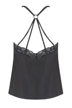 Dusk Satin Strap Detail Camisole - Black -Sultry Curve 239467 20210730144000