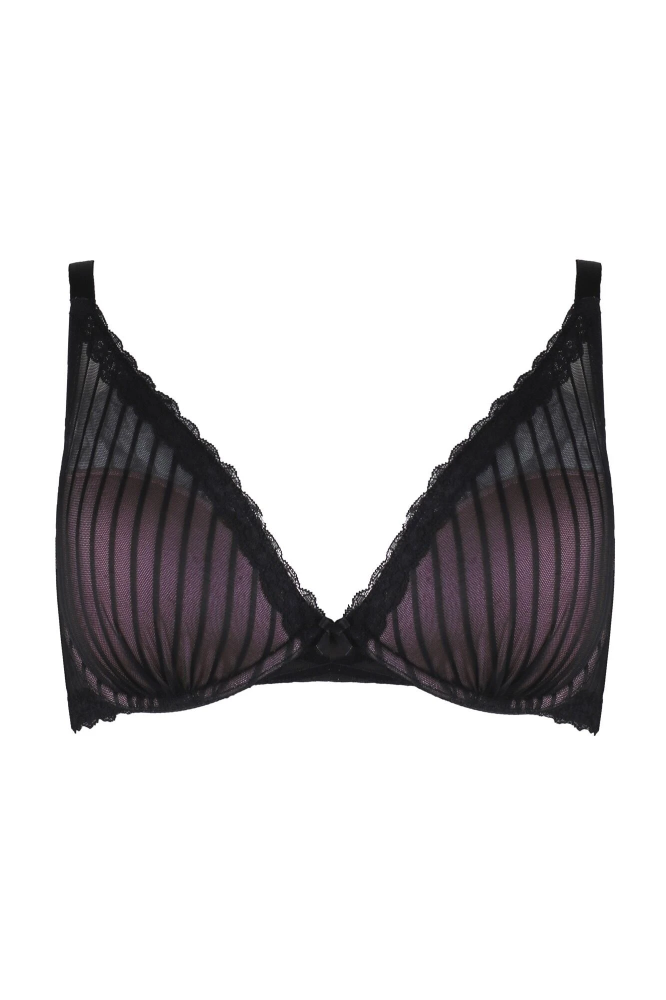 Luxe Linear Lightly Padded Bra - Black/Blush 6 Luxe Linear Lightly Padded Bra - Black/Blush - Image 4
