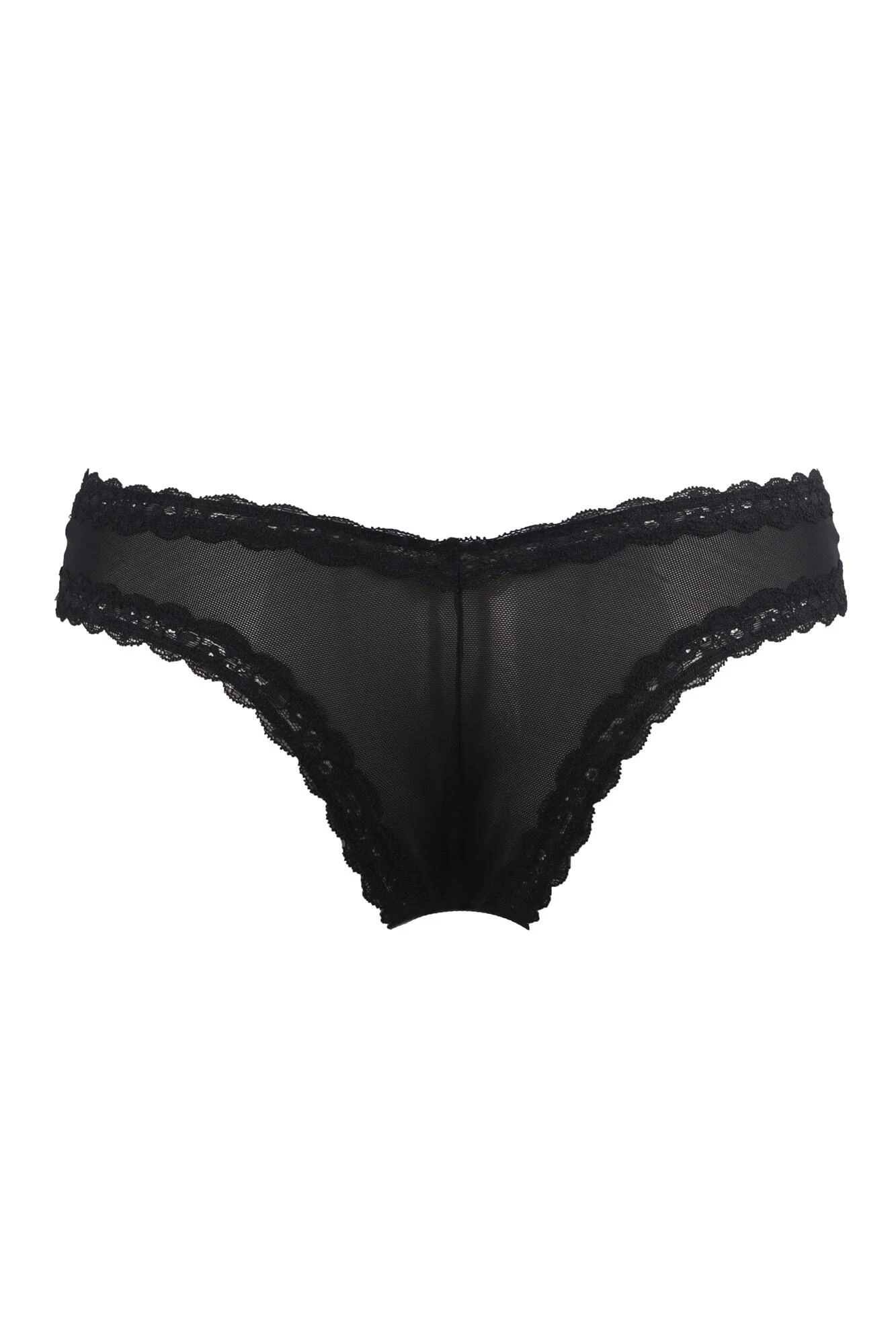 Luxe Linear V Shaped Brazilian Brief - Black/Blush 7 Luxe Linear V Shaped Brazilian Brief - Black/Blush - Image 5