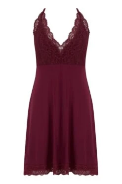 Sofa Loves Lace Removable Cup Jersey Chemise - Berry -Sultry Curve 239884 20201126155200
