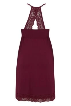 Sofa Loves Lace Removable Cup Jersey Chemise - Berry -Sultry Curve 239885 20201126155200