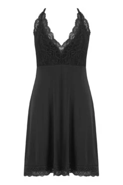 Sofa Loves Lace Removable Cup Jersey Chemise - Black 8 Sofa Loves Lace Removable Cup Jersey Chemise - Black -Sultry Curve 239888 20201126155200