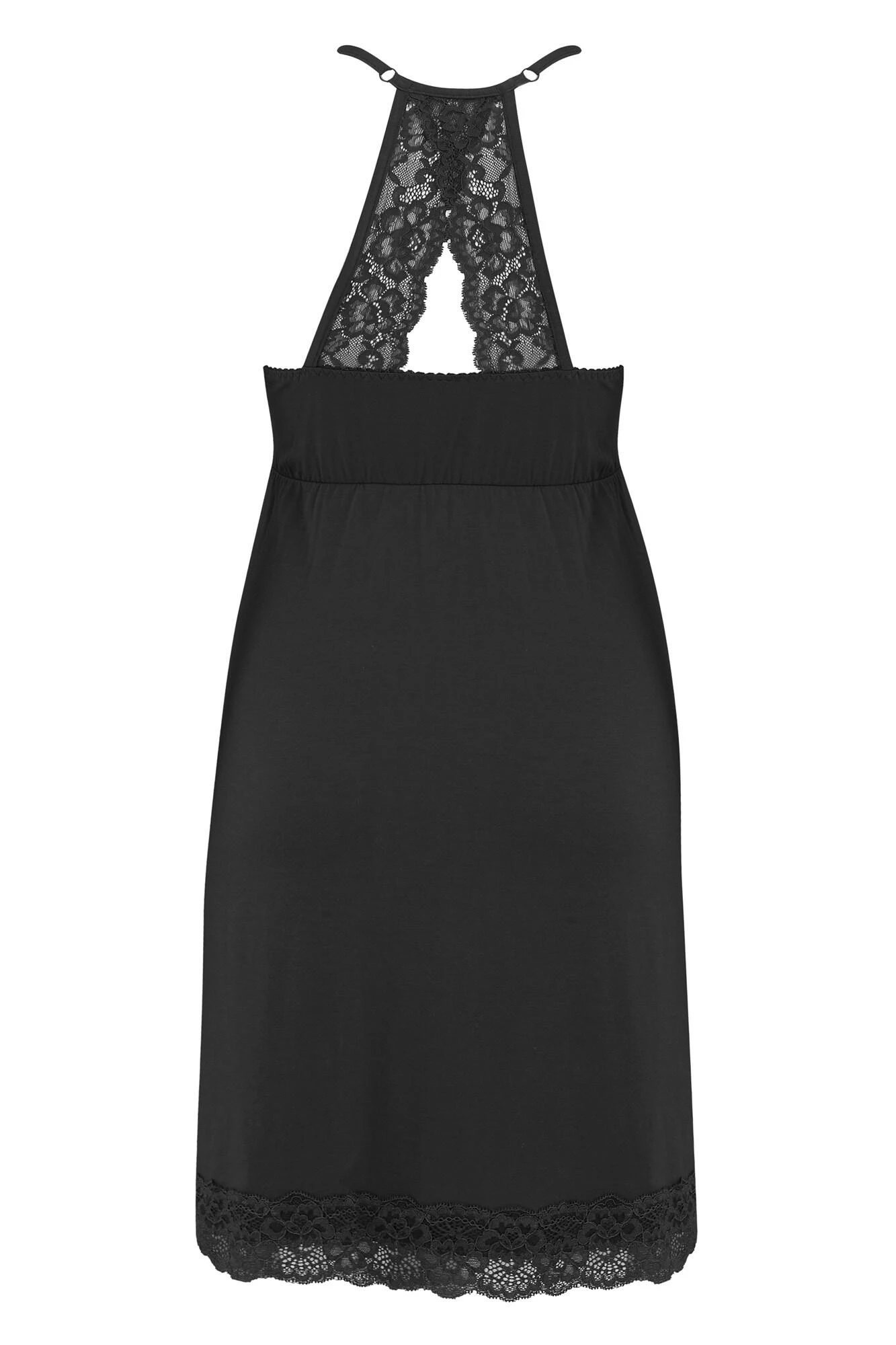 Sofa Loves Lace Removable Cup Jersey Chemise - Black 6 Sofa Loves Lace Removable Cup Jersey Chemise - Black - Image 4