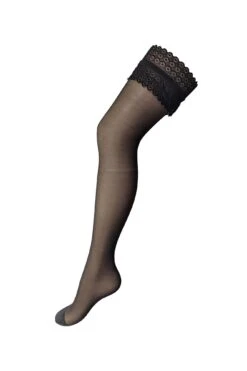 Statement Lace Top 15 Denier Stocking - Black 5 Statement Lace Top 15 Denier Stocking - Black -Sultry Curve 241236 20210205131900