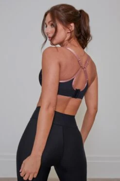 Energy Reach Underwired Lightly Padded Sports Bra - Black Lace -Sultry Curve 242213 20210219140400