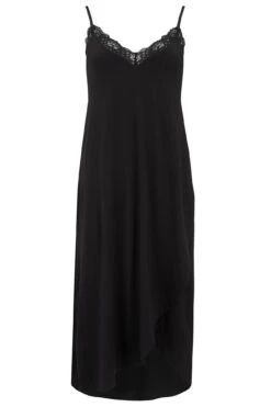 Sofa Loves Lace Hidden Support Midi Chemise - Black -Sultry Curve 243388 20210304095200