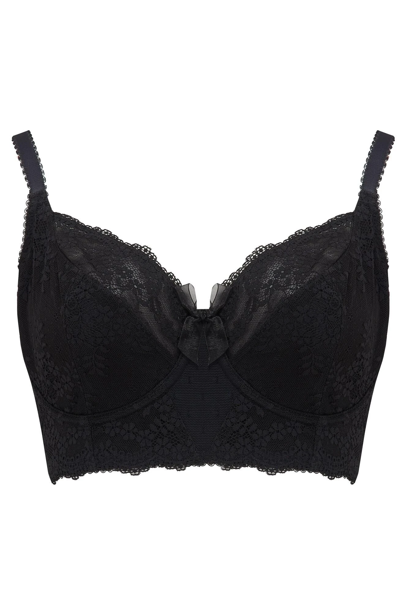 Flora Longline Underwired Bra - Black 6 Flora Longline Underwired Bra - Black - Image 4