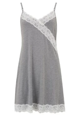 Sofa Loves Lace Hidden Support Soft Jersey Chemise - Dove Grey/Ivory 20 Sofa Loves Lace Hidden Support Soft Jersey Chemise - Dove Grey/Ivory -Sultry Curve 243545 20221103120800