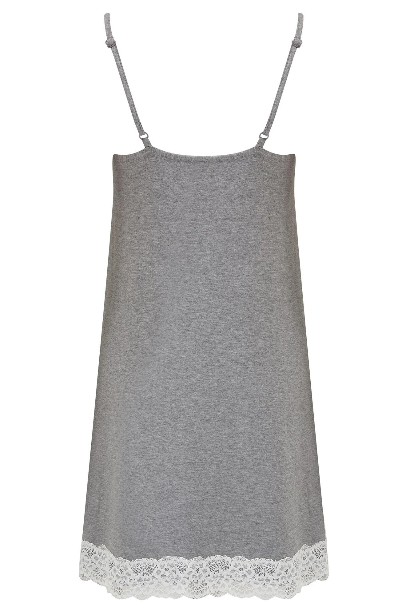 Sofa Loves Lace Hidden Support Soft Jersey Chemise - Dove Grey/Ivory 12 Sofa Loves Lace Hidden Support Soft Jersey Chemise - Dove Grey/Ivory - Image 10