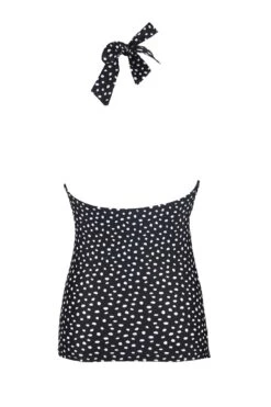 Hot Spots Underwired Tankini Top - Black/White -Sultry Curve 248248 20210420172900