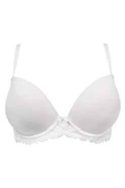 Forever Fiore Plunge Push Up Tshirt Bra - White -Sultry Curve 252336 20210505154100