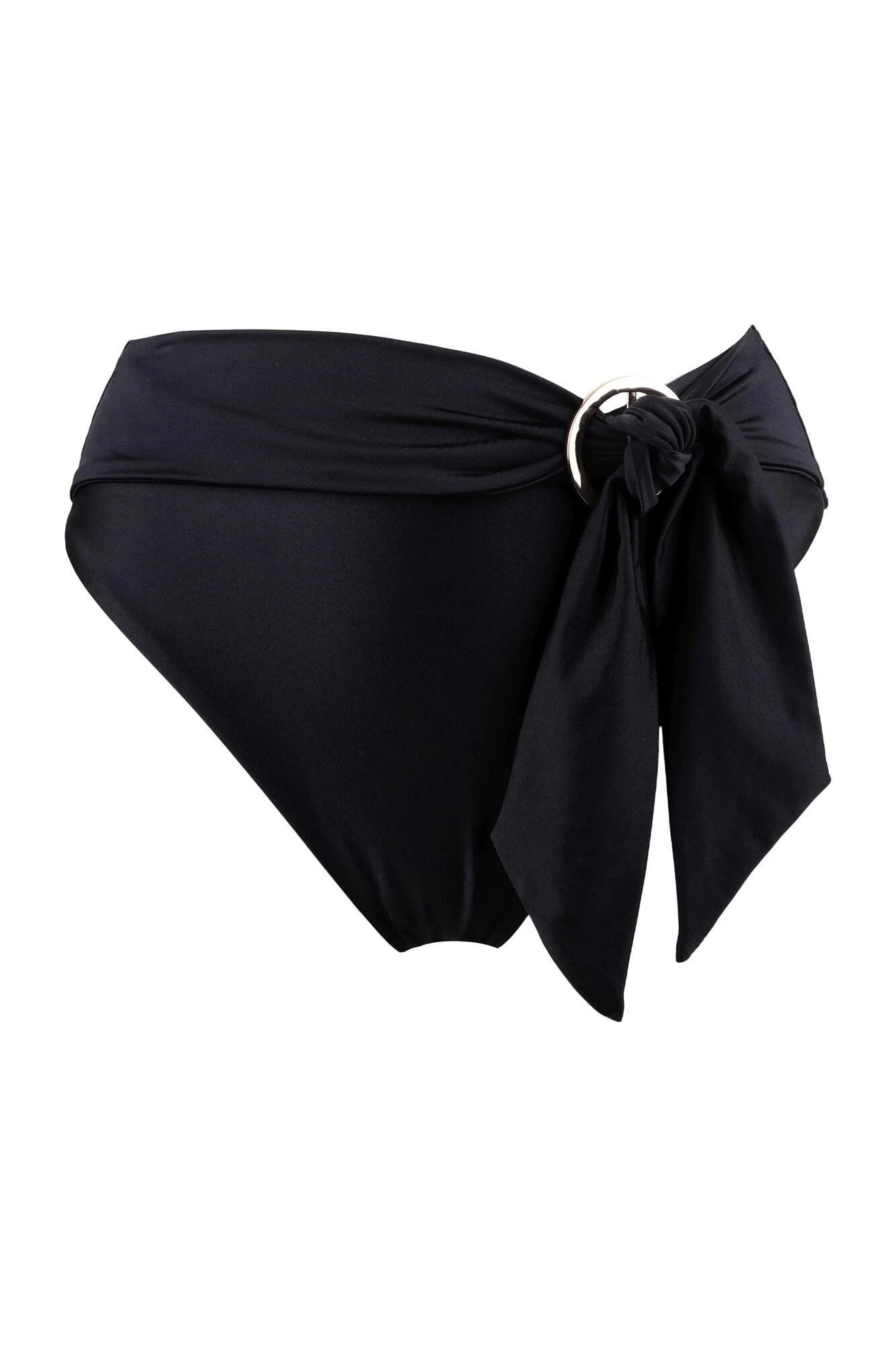 India High Waist High Leg Belted Brief - Black 5 India High Waist High Leg Belted Brief - Black - Image 3