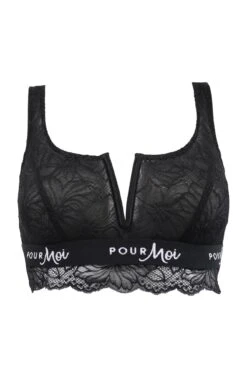 Logo Non Wired Cami Bralette - Black -Sultry Curve 253320 20210820165000