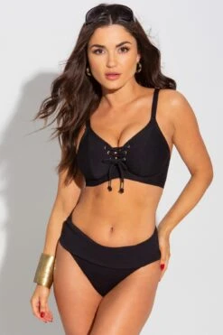 Sol Beach Underwired Rope Top - Black -Sultry Curve 254158 20210510120200