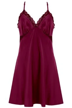 Dusk Satin Chemise - Berry -Sultry Curve 255823 20230803155300