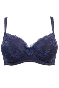 Flora Underwired Bra - Navy -Sultry Curve 257472 20210729103000