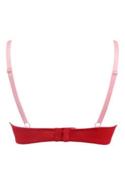 Romance Moulded Plunge Push Up Bra - Red/Pink -Sultry Curve 258246 20230505133700