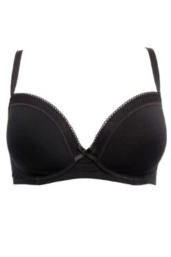 Love To Lounge Cotton T-Shirt Bra - Black 10 Love To Lounge Cotton T-Shirt Bra - Black -Sultry Curve 258301 20210810154100