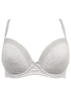 Love To Lounge Cotton T-Shirt Bra - Grey Marl -Sultry Curve 259365 20230526121500