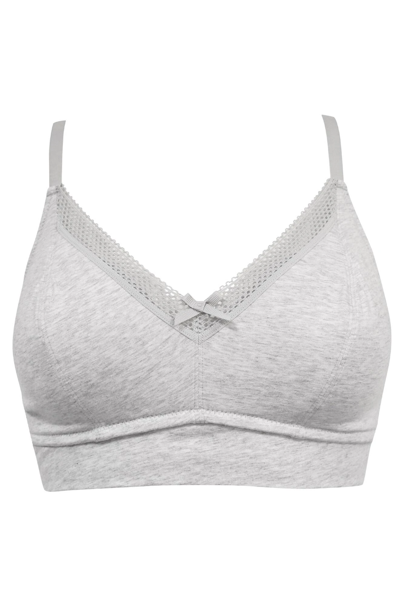 Love To Lounge Cotton Non Wired Bra - Grey Marl 7 Love To Lounge Cotton Non Wired Bra - Grey Marl - Image 5