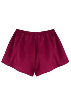 Dusk Satin Lace Trim Cami And Short - Berry -Sultry Curve 261224 20230125150400