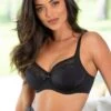 Aura Side Support Underwired Bra - Black