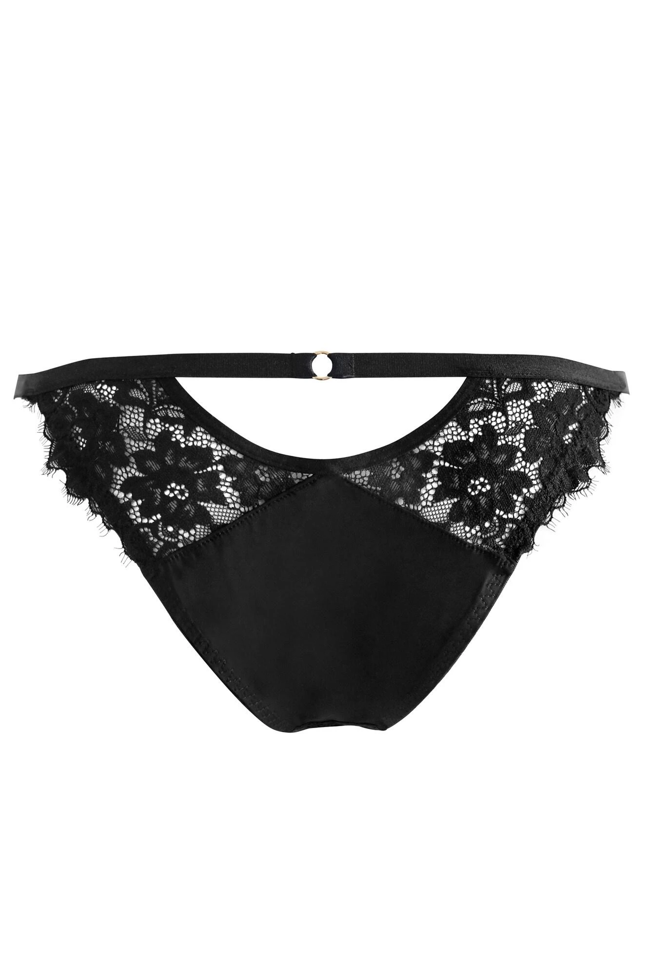India Eyelash Lace Tanga Brief - Black 6 India Eyelash Lace Tanga Brief - Black - Image 4