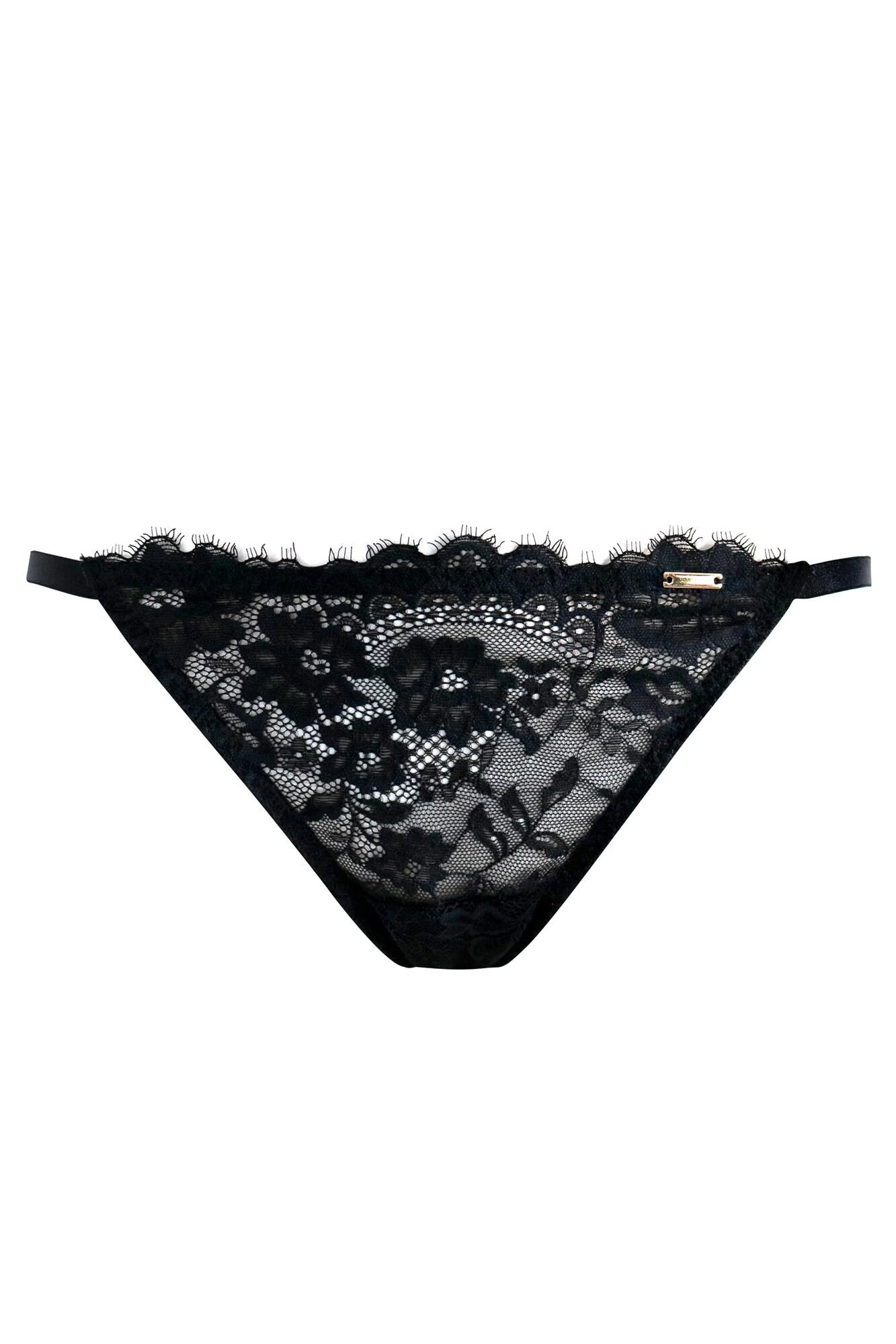 India Eyelash Lace Tanga Brief - Black 5 India Eyelash Lace Tanga Brief - Black - Image 3