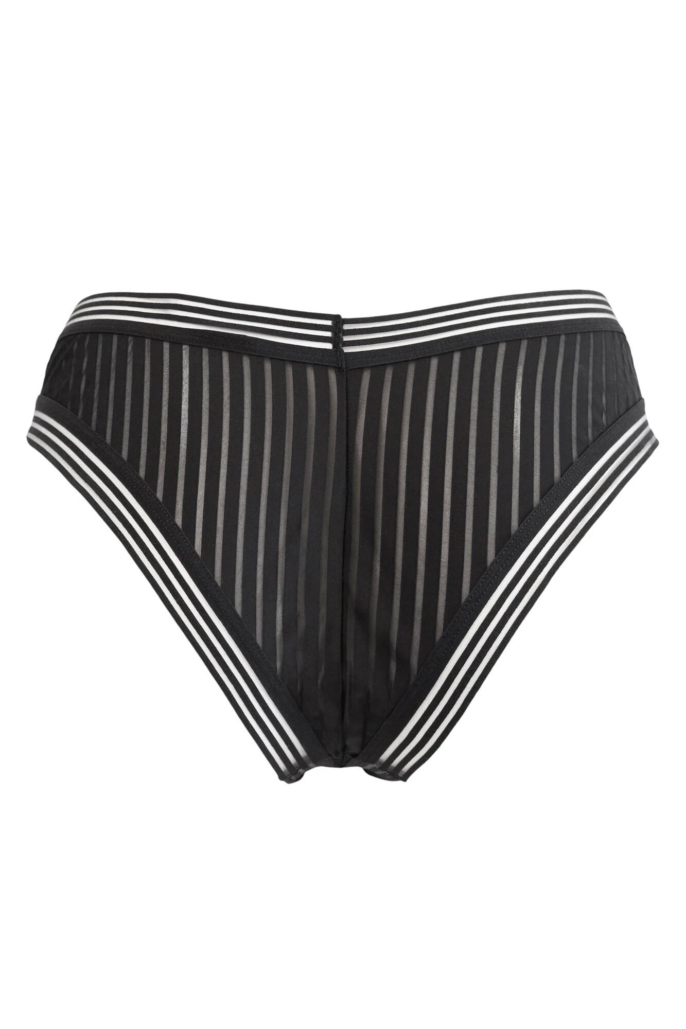 India Stripe V Brazilian Brief - Black 8 India Stripe V Brazilian Brief - Black - Image 6