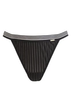 India Stripe Tanga Thong - Black -Sultry Curve 263003 20210923093200