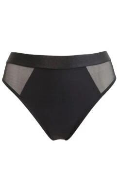 India Mesh And Lace High Leg Brief - Black -Sultry Curve 263023 20210923093500